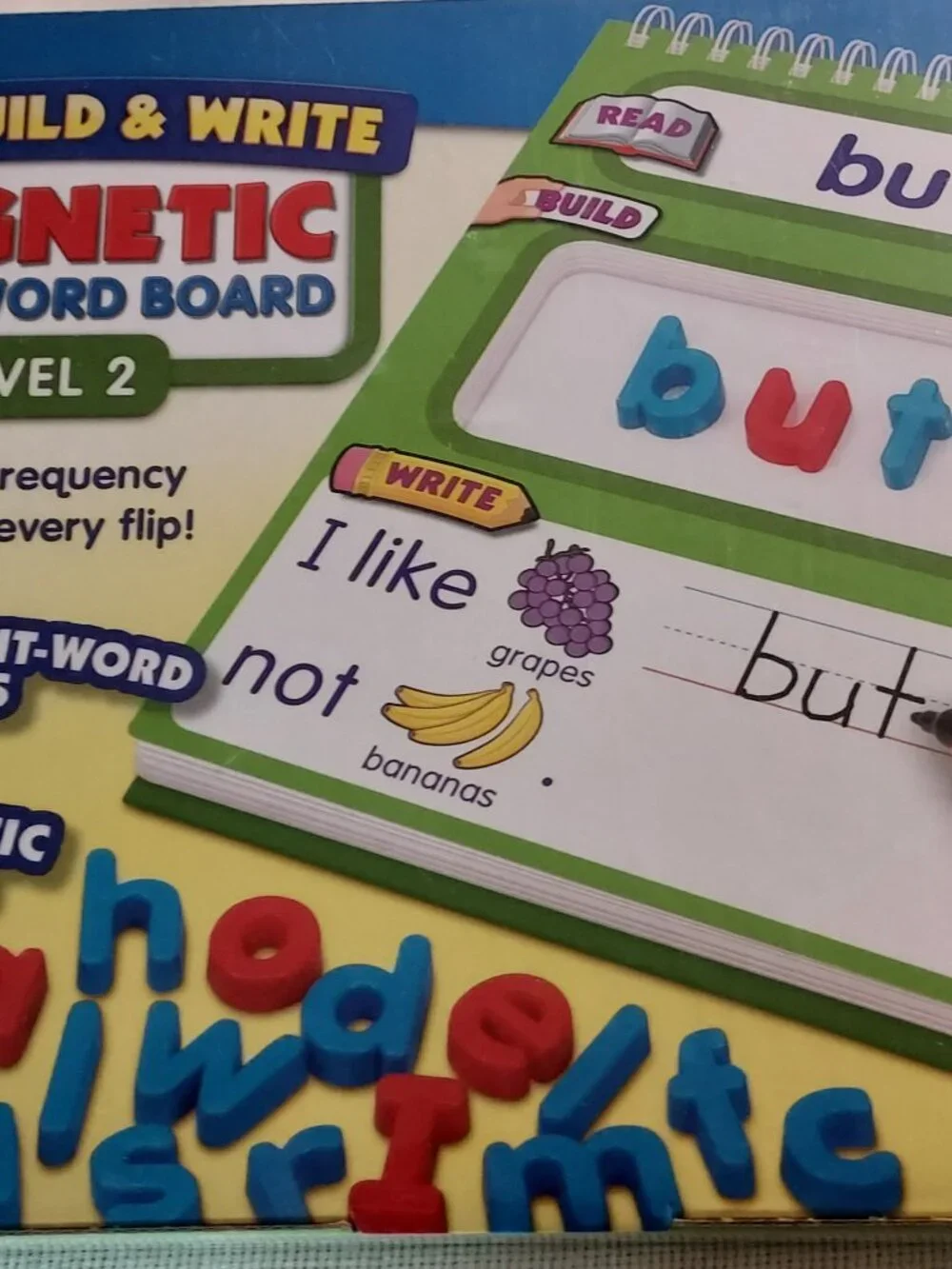 Lakeshore Read, Build & Write Magnetic Sight-Word Board Level 2 New!